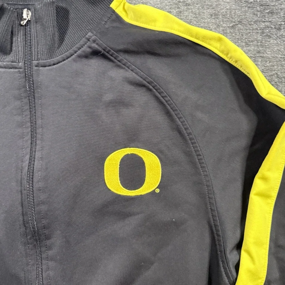 Nike Team University of Oregon Ducks Track Jacket Full Zip Black Mens Size Small
